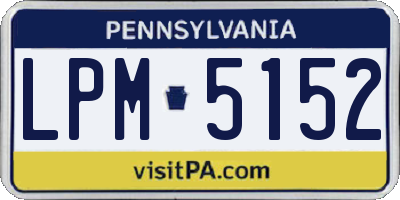 PA license plate LPM5152