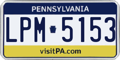PA license plate LPM5153