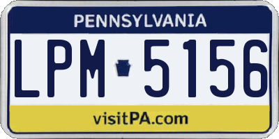 PA license plate LPM5156