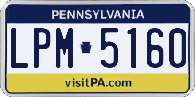 PA license plate LPM5160