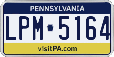 PA license plate LPM5164