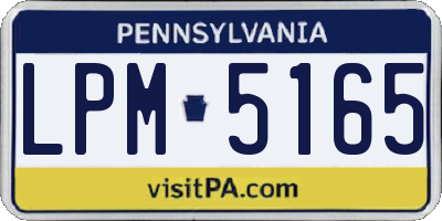 PA license plate LPM5165