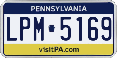 PA license plate LPM5169