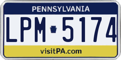 PA license plate LPM5174