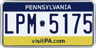 PA license plate LPM5175