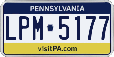 PA license plate LPM5177