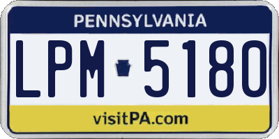 PA license plate LPM5180