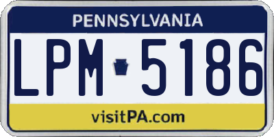 PA license plate LPM5186