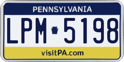 PA license plate LPM5198