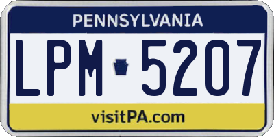 PA license plate LPM5207