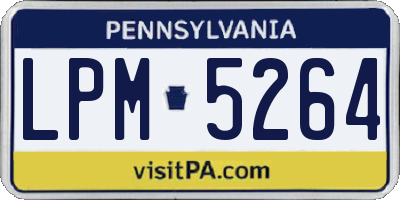 PA license plate LPM5264