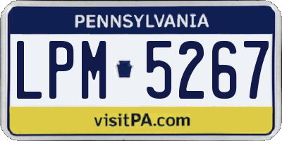 PA license plate LPM5267