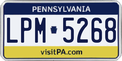 PA license plate LPM5268