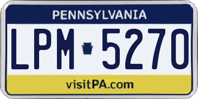 PA license plate LPM5270