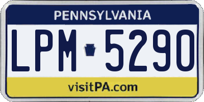 PA license plate LPM5290