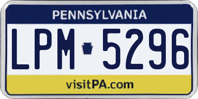 PA license plate LPM5296