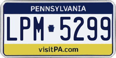 PA license plate LPM5299