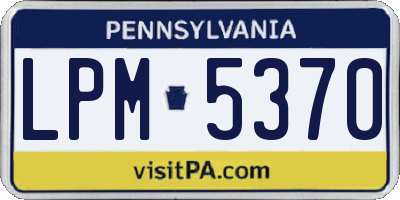 PA license plate LPM5370