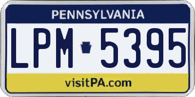 PA license plate LPM5395