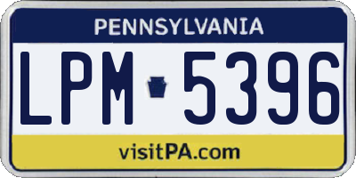 PA license plate LPM5396