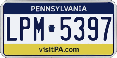 PA license plate LPM5397
