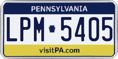 PA license plate LPM5405