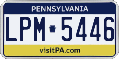PA license plate LPM5446