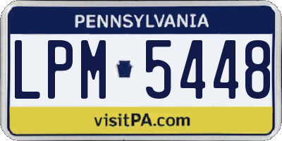 PA license plate LPM5448