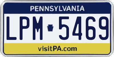 PA license plate LPM5469