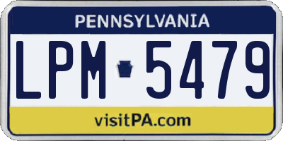 PA license plate LPM5479