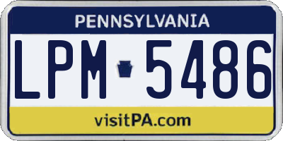 PA license plate LPM5486