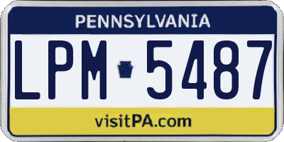 PA license plate LPM5487