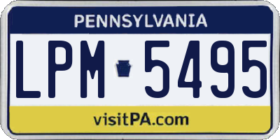 PA license plate LPM5495