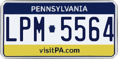 PA license plate LPM5564