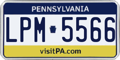 PA license plate LPM5566