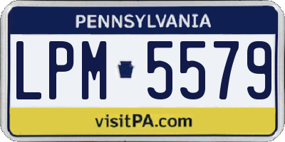 PA license plate LPM5579