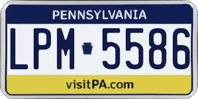 PA license plate LPM5586