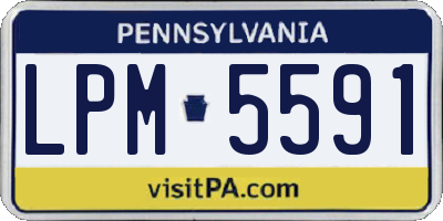 PA license plate LPM5591