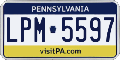PA license plate LPM5597