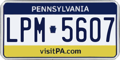 PA license plate LPM5607