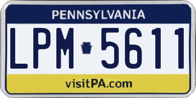 PA license plate LPM5611