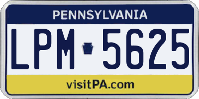PA license plate LPM5625