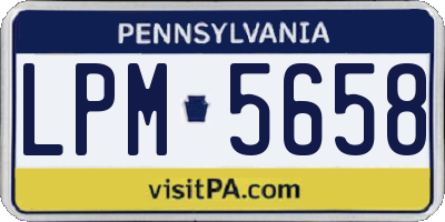 PA license plate LPM5658