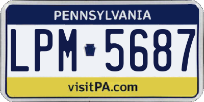 PA license plate LPM5687