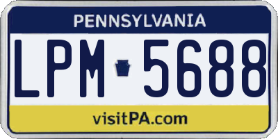 PA license plate LPM5688
