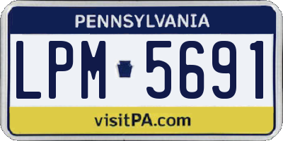 PA license plate LPM5691
