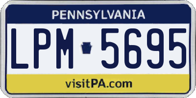 PA license plate LPM5695