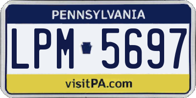 PA license plate LPM5697
