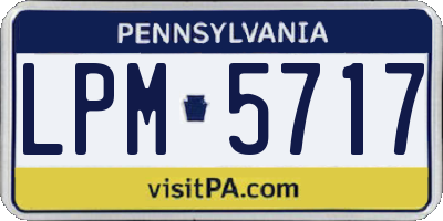 PA license plate LPM5717