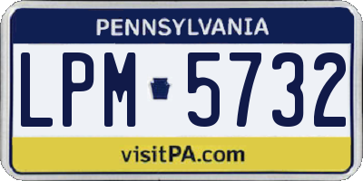 PA license plate LPM5732